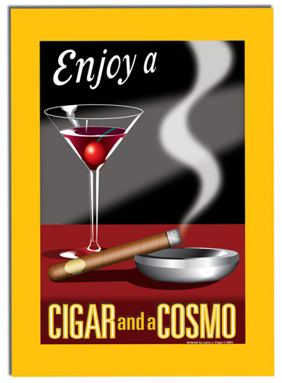 cosmo and a cigar poster